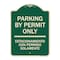 Signmission Parking by Permit Estacionamiento Con Permiso Solamente Heavy-Gauge Alum, 24" x 18", G-1824-23454 A-DES-G-1824-23454 - alternate 1